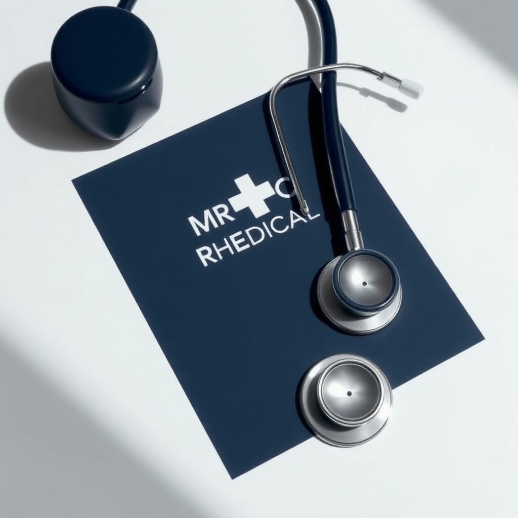 Medical report with stethoscope